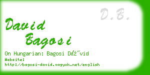 david bagosi business card